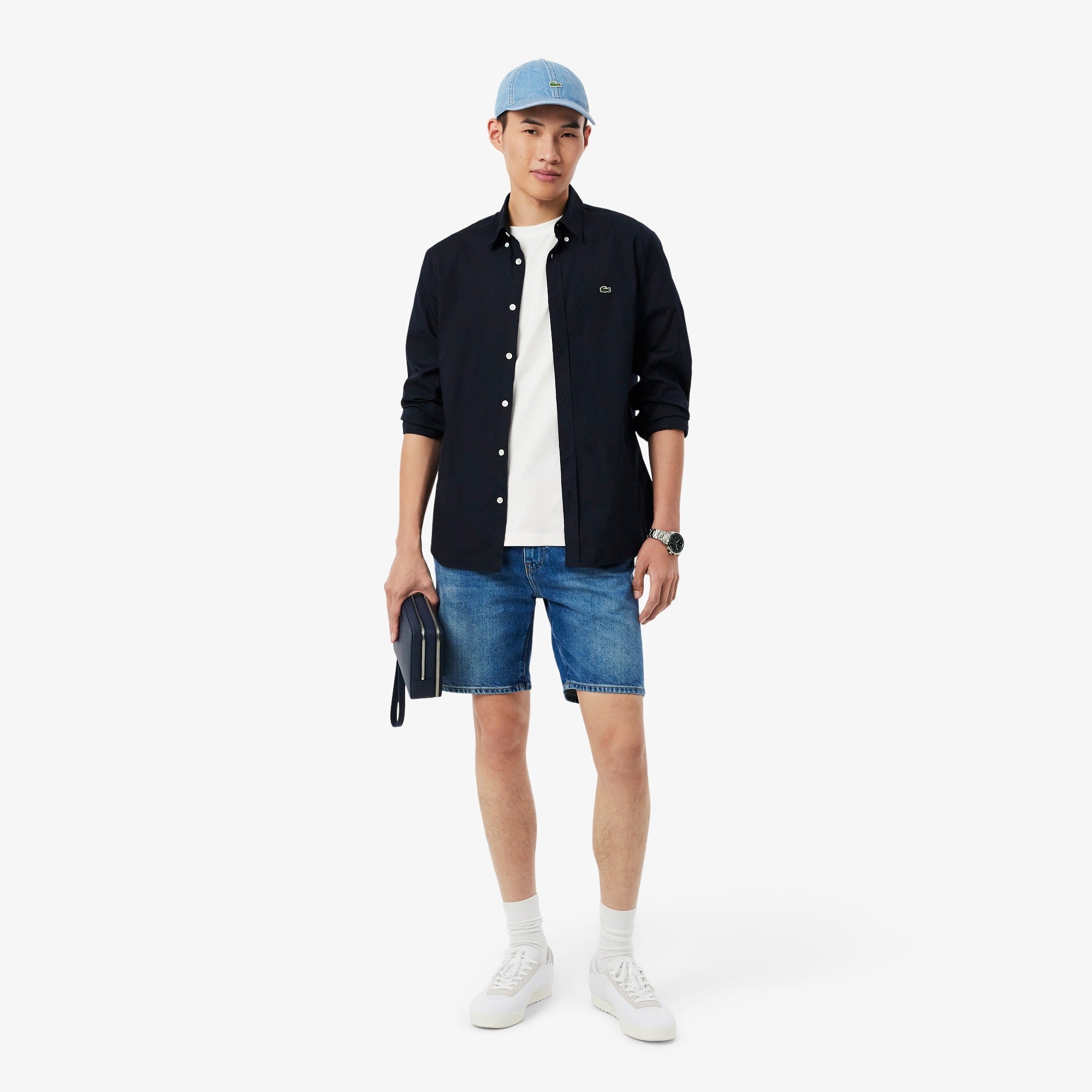 Lacoste Embossed Branding Cotton T-shirt // WHITE