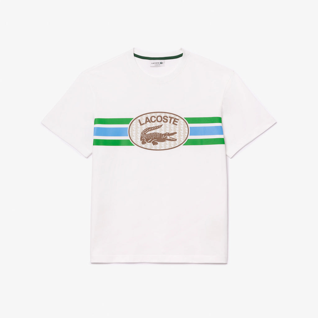 Lacoste Monogram Print Tee TH1415 // WHITE IJW