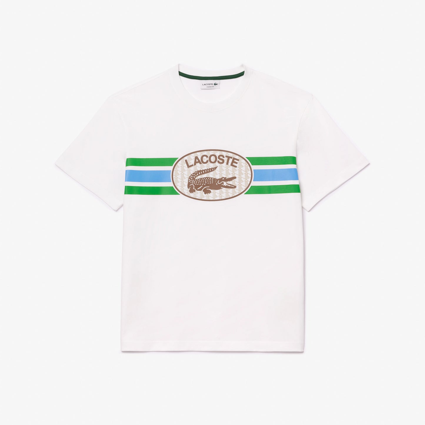 Lacoste Monogram Print Tee TH1415 // WHITE IJW 