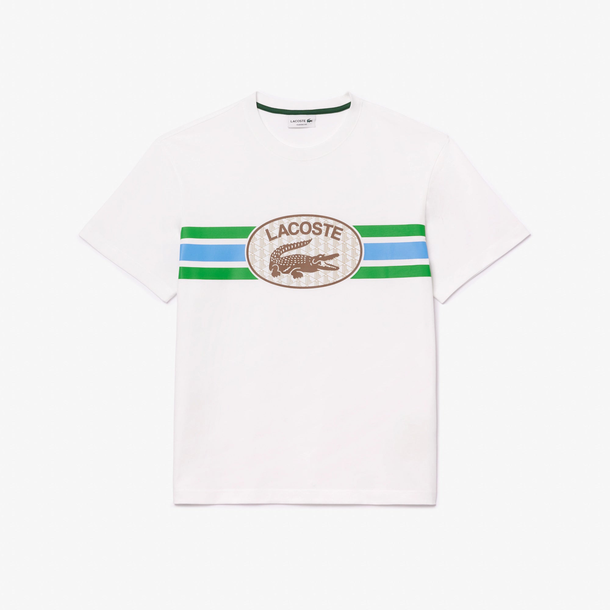 Lacoste Monogram Print Tee TH1415 // WHITE IJW