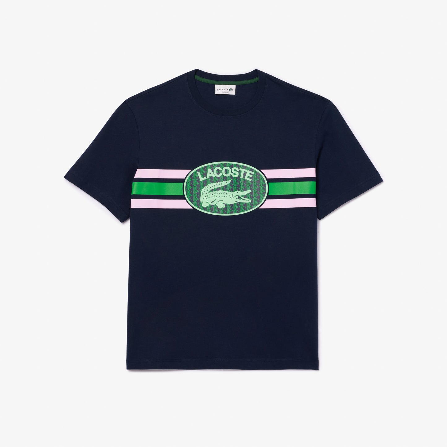 Lacoste Monogram Print Tee TH141500IJZ // NAVY