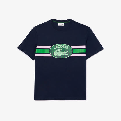 Lacoste Monogram Print Tee TH141500IJZ // NAVY 