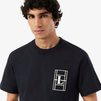 Lacoste Embroidered Heavy Jersey T-shirt // BLACK 350