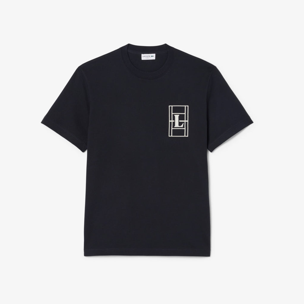 Lacoste Embroidered Heavy Jersey T-shirt // BLACK 350