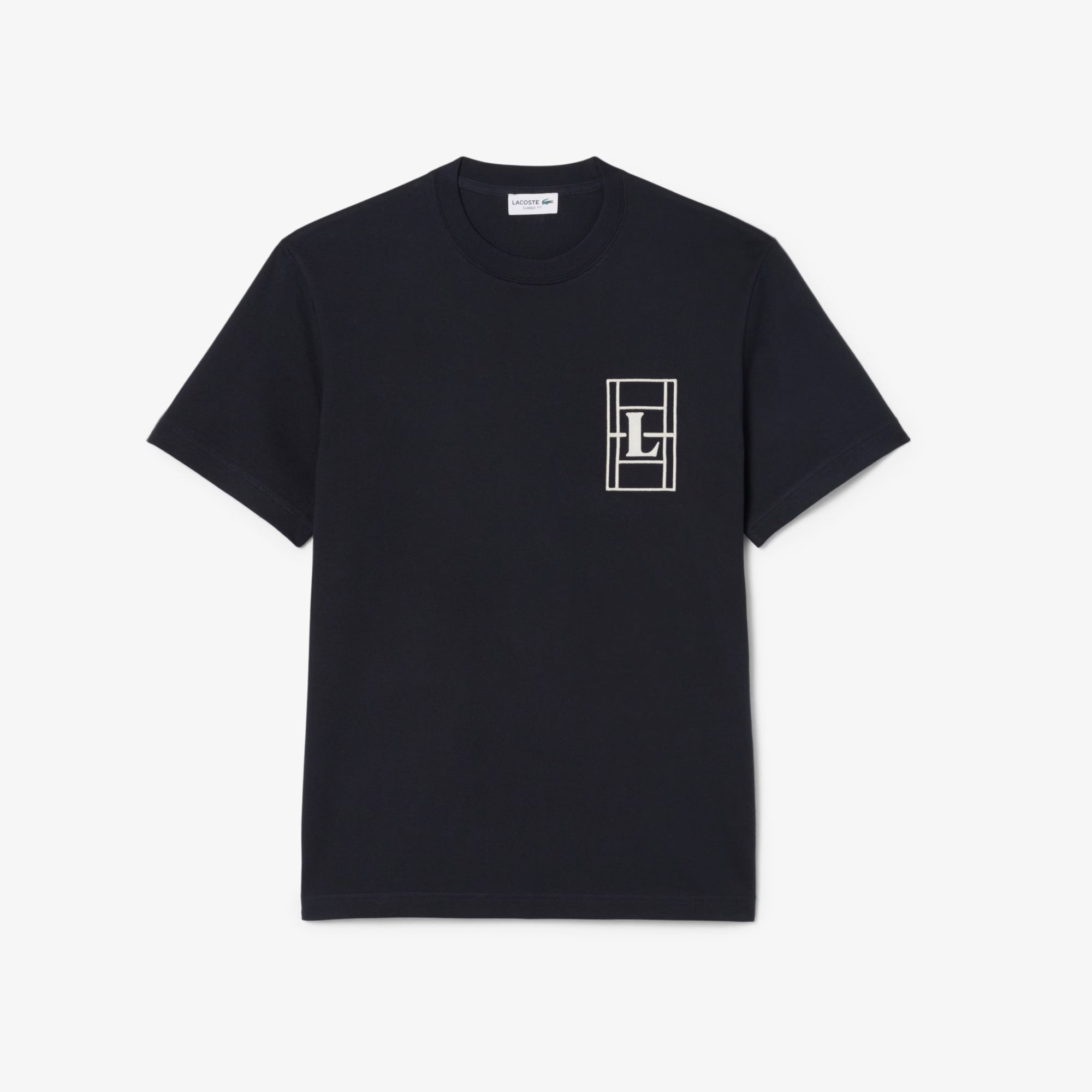 Lacoste Embroidered Heavy Jersey T-shirt // BLACK 350