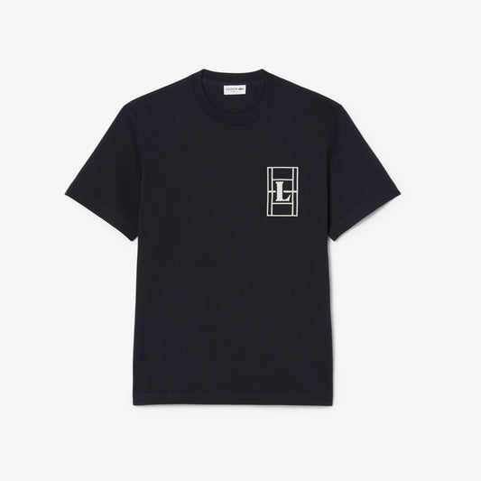 Lacoste Embroidered Heavy Jersey T-shirt // BLACK 350