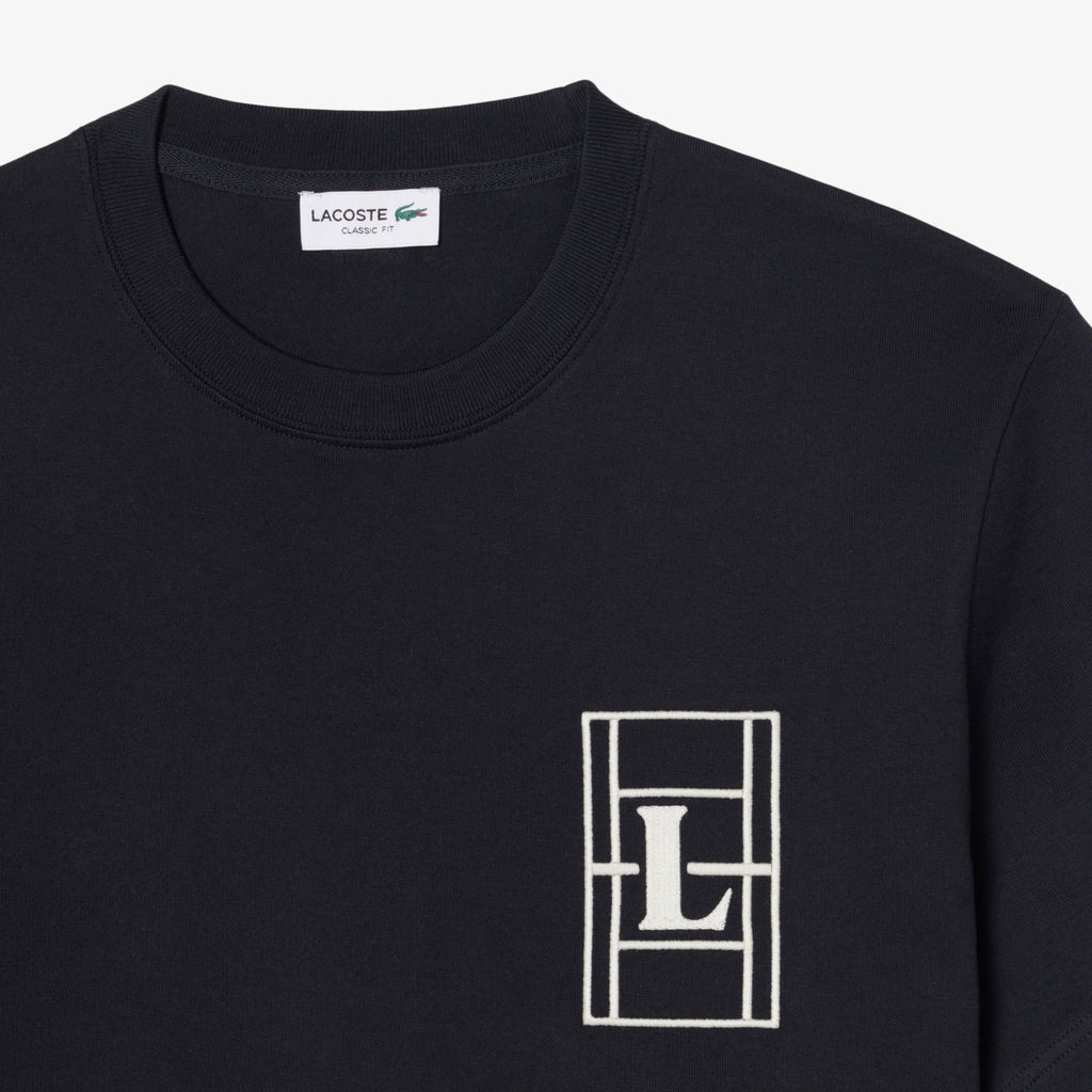 Lacoste Embroidered Heavy Jersey T-shirt // BLACK 350