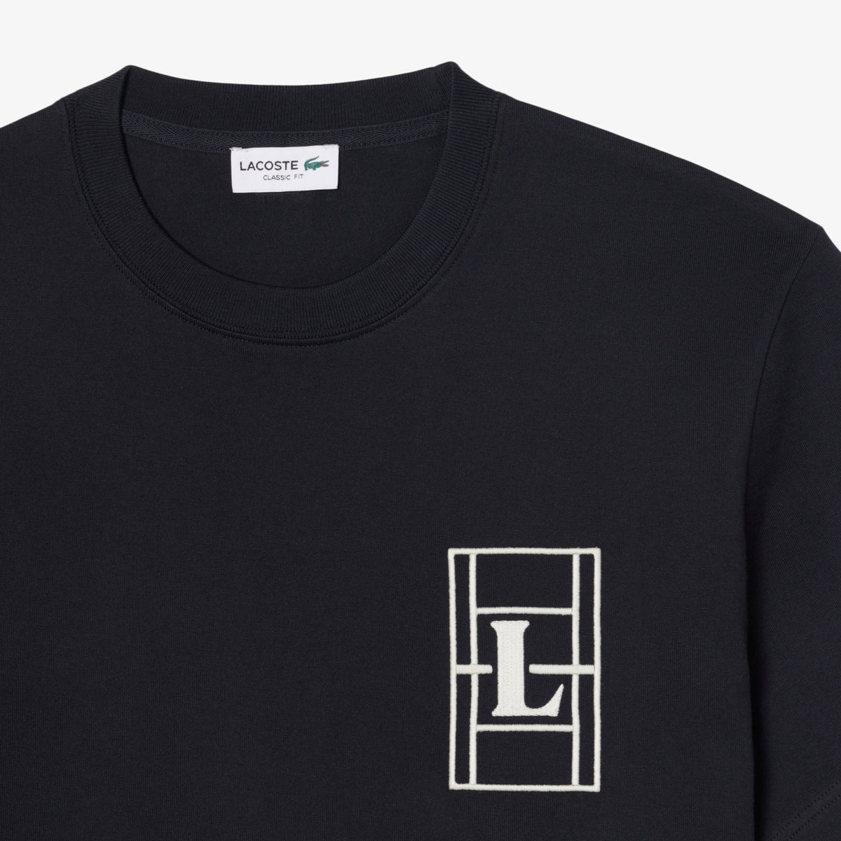 Lacoste Embroidered Heavy Jersey T-shirt // BLACK 350