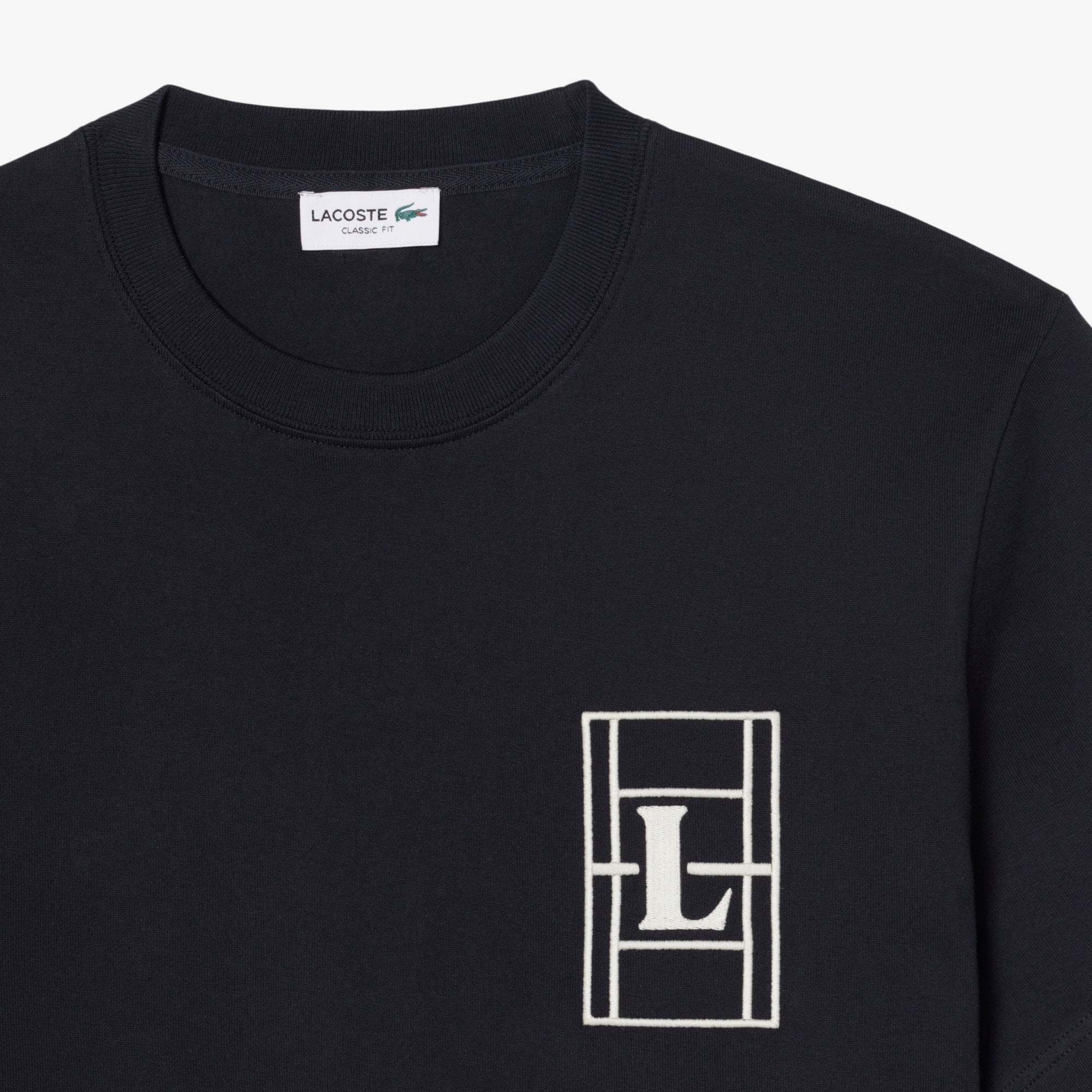 Lacoste Embroidered Heavy Jersey T-shirt // BLACK 350