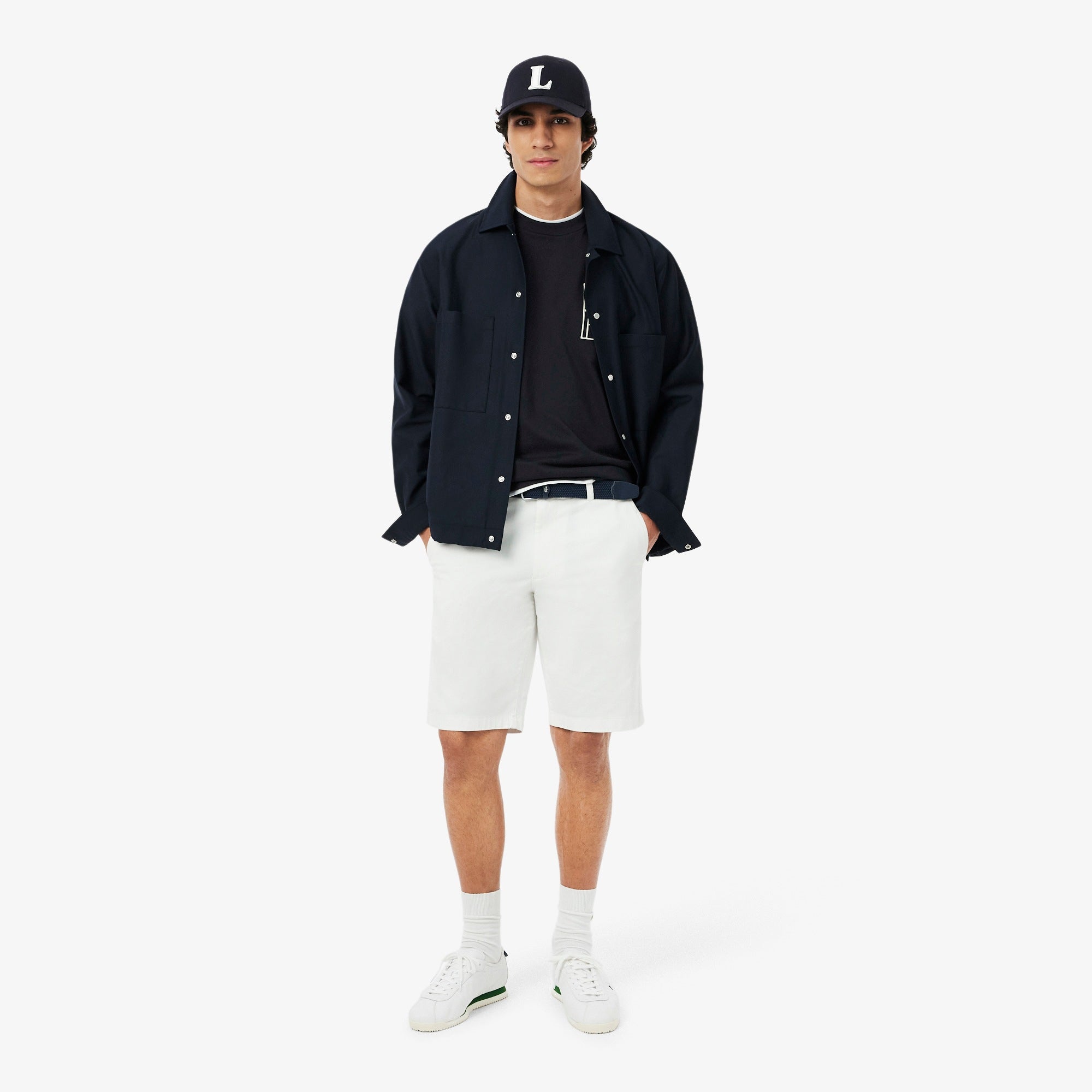 Lacoste Embroidered Heavy Jersey T-shirt // BLACK 350