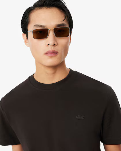 Lacoste Textured Jersey T-shirt // BROWN