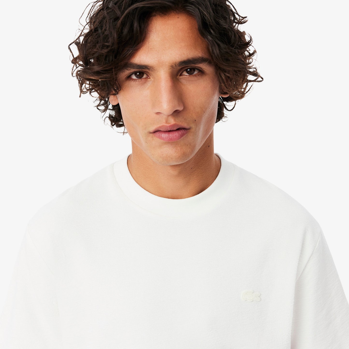 Lacoste Textured Jersey T-shirt // WHITE