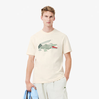 Lacoste Heavy Cotton Crocodile T-shirt TH3603 // ECRU XFJ