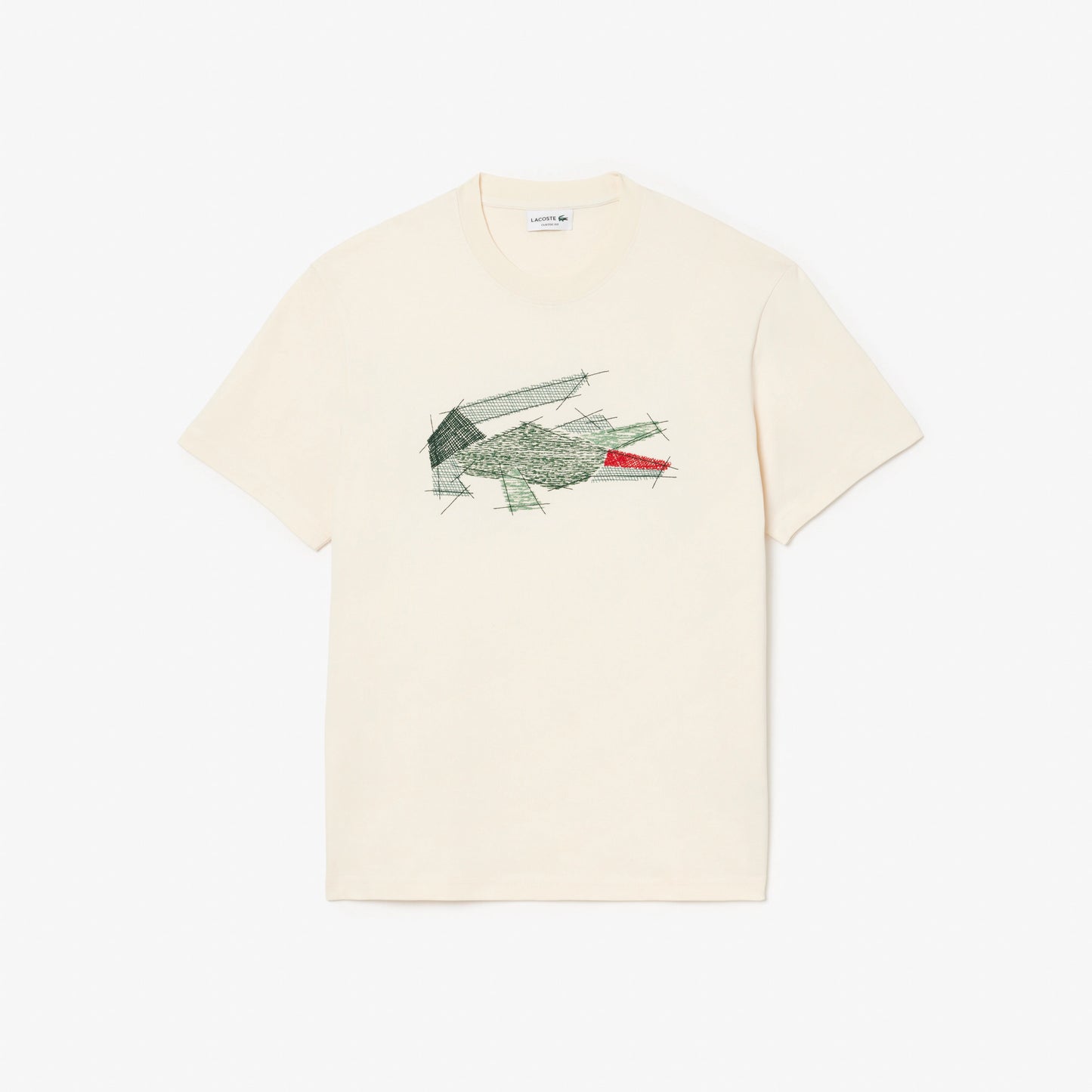 Lacoste Heavy Cotton Crocodile T-shirt TH3603 // ECRU XFJ