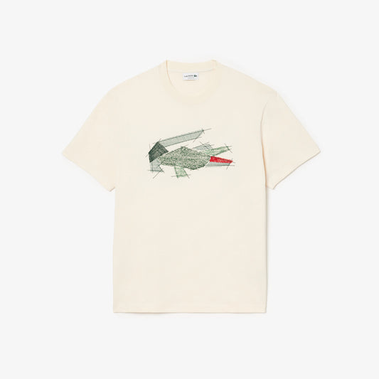 Lacoste Heavy Cotton Crocodile T-shirt TH3603 // ECRU XFJ