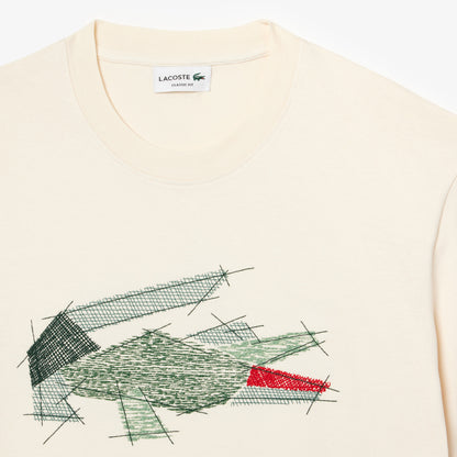 Lacoste Heavy Cotton Crocodile T-shirt TH3603 // ECRU XFJ