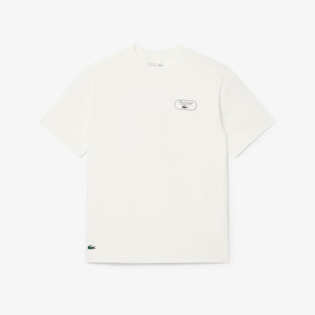 Lacoste Ultra Dry Tennis Heritage Graphic T-shirt // WHITE