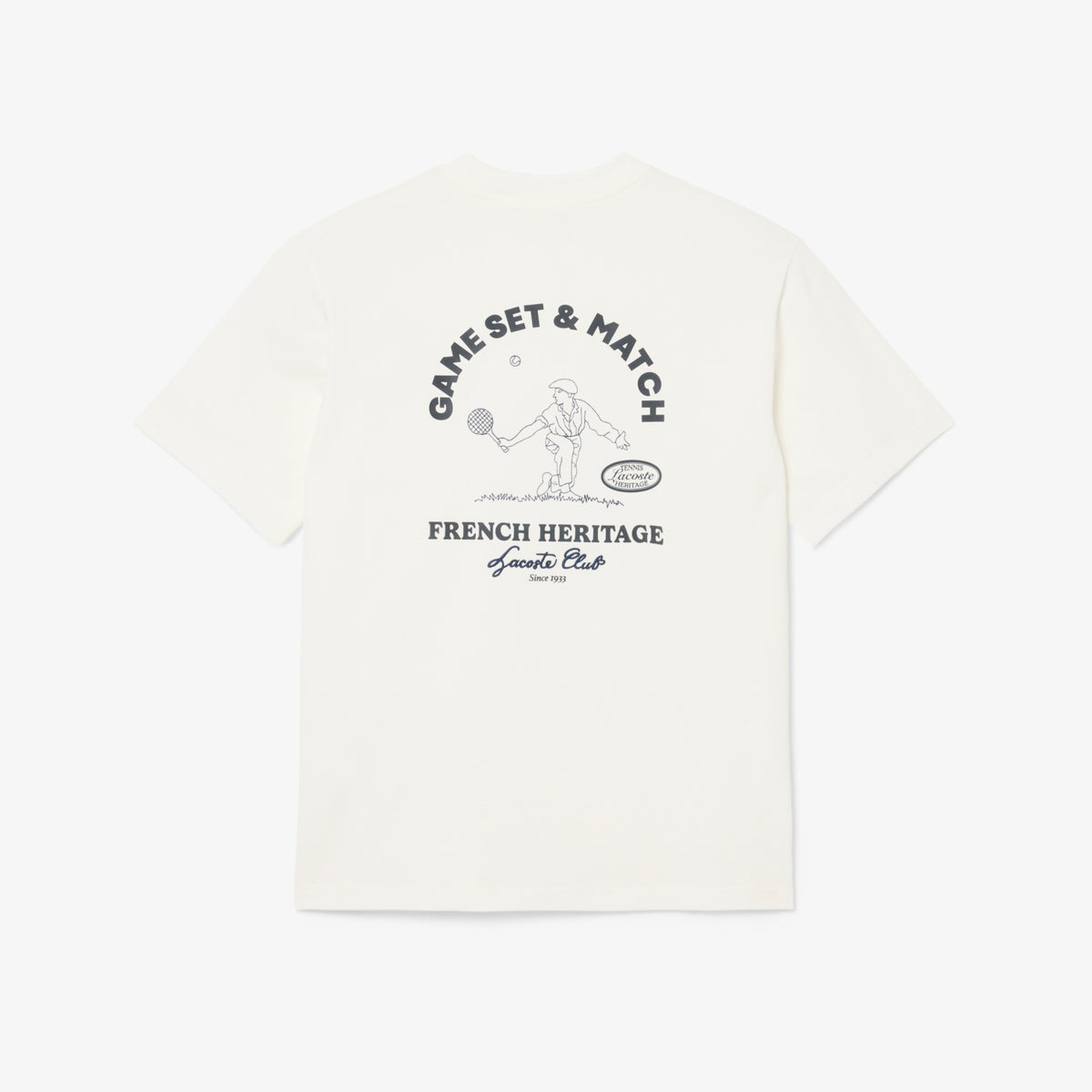 Lacoste Ultra Dry Tennis Heritage Graphic T-shirt // WHITE