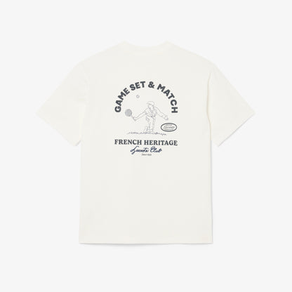 Lacoste Ultra Dry Tennis Heritage Graphic T-shirt // WHITE