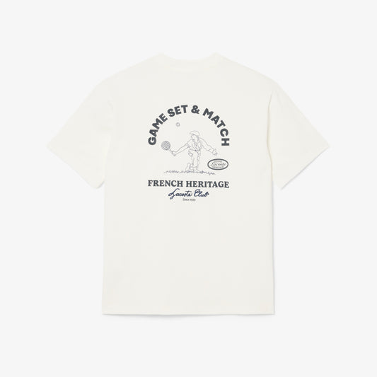 Lacoste Ultra Dry Tennis Heritage Graphic T-shirt // WHITE