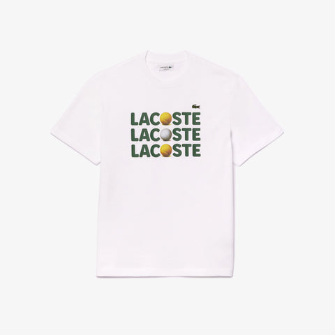 Lacoste Ball Print Tee TH737000001 // WHITE