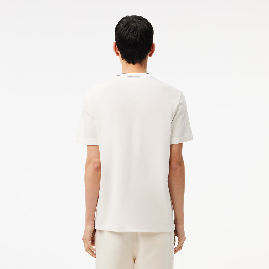 Lacoste Stretch Piqué Stripe T-shirt TH8174 // WHITE 70V