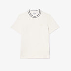 Lacoste Stretch Piqué Stripe T-shirt TH8174 // WHITE 70V