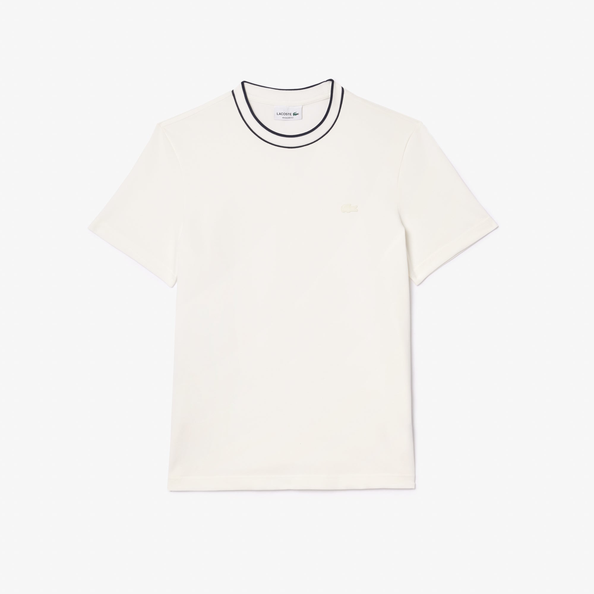 Lacoste Stretch Piqué Stripe T-shirt TH8174 // WHITE 70V