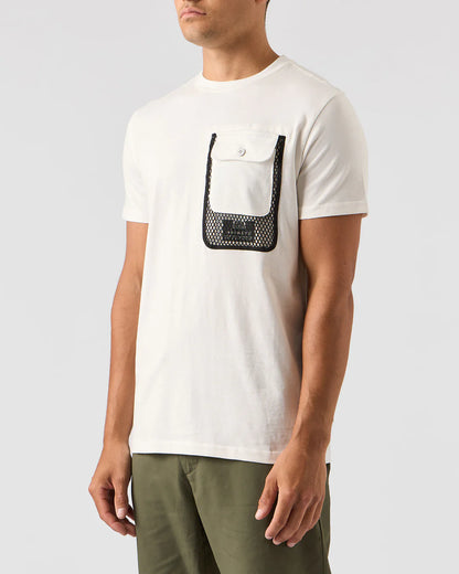 Weekend Offender Lens Mesh Pocket Tee // WINTER WHITE