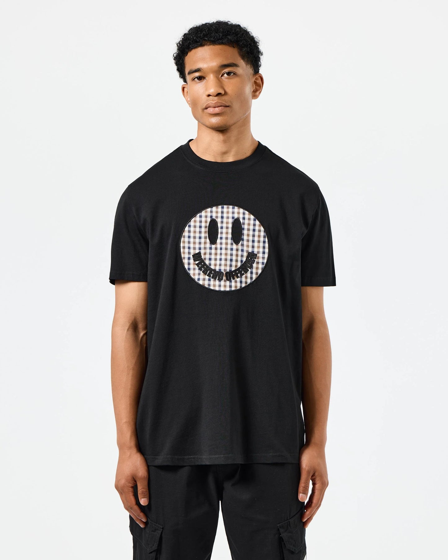 Weekend Offender Tambay Smiley T-Shirt // BLACK