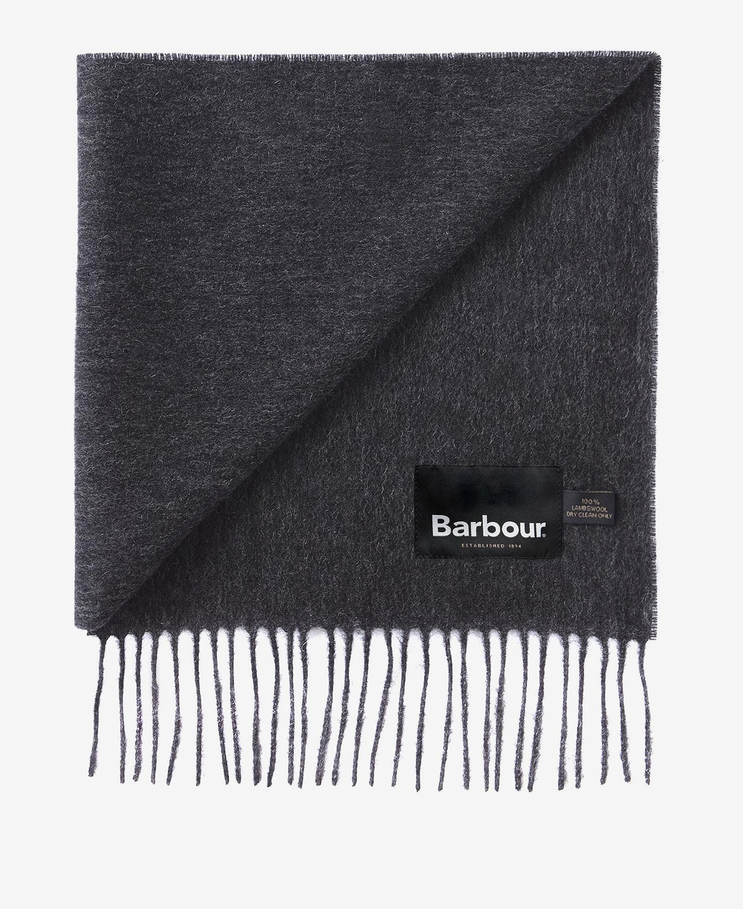 Barbour Plain Lambswool Scarf // CHARCOAL/GREY