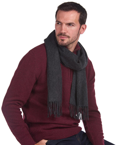 Barbour Plain Lambswool Scarf // CHARCOAL/GREY