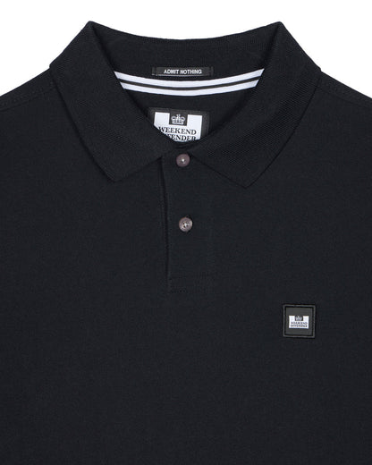 Weekend Offender Caneiros Polo Shirt  // BLACK