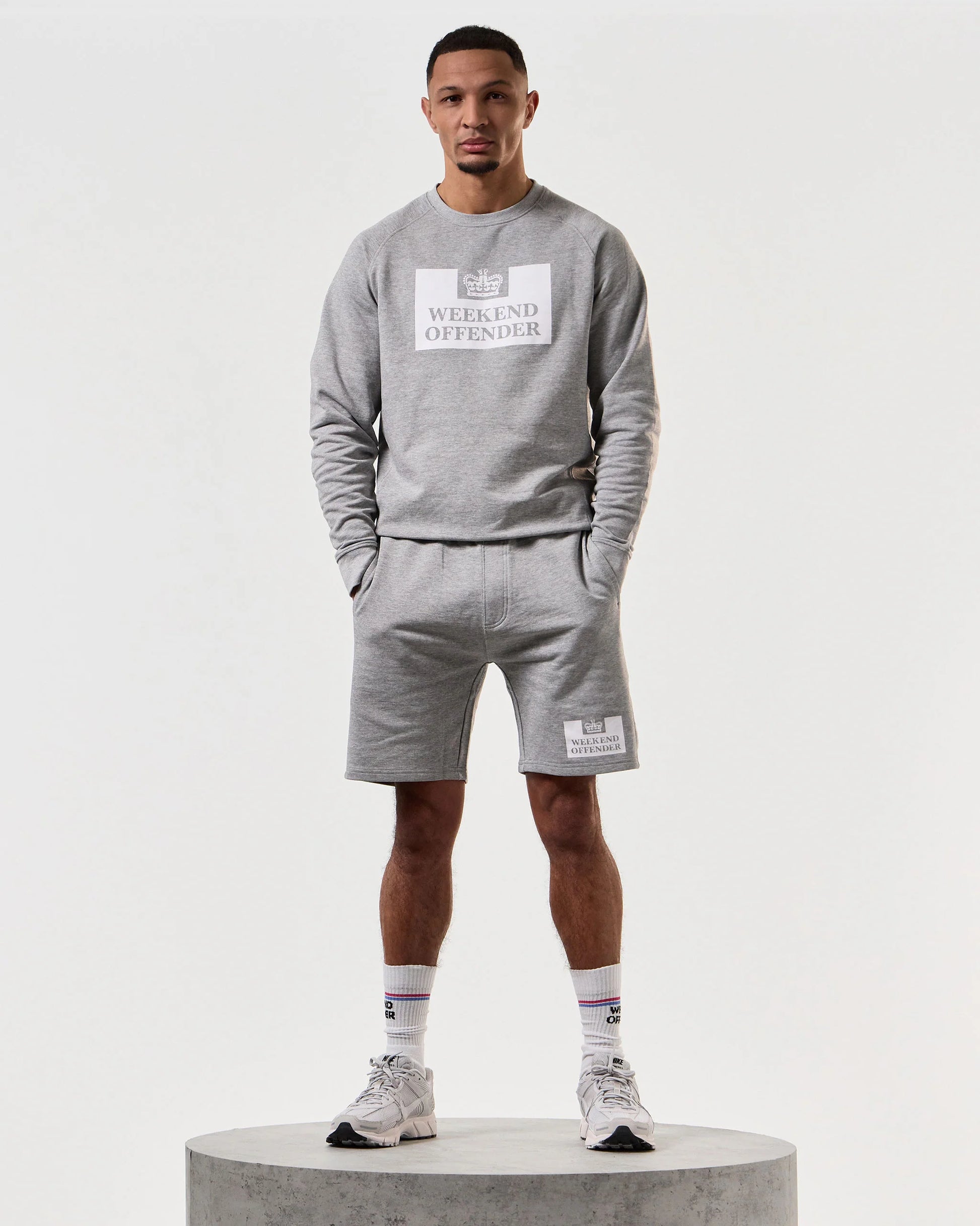 Weekend Offender Action Classic Shorts // GREY MARL XS
