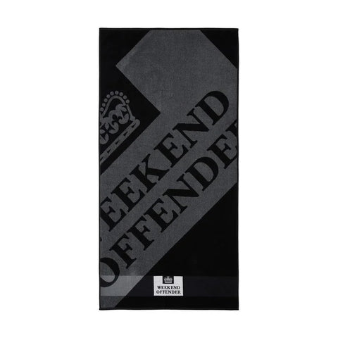 Weekend Offender Diagonal Towel // BLACK