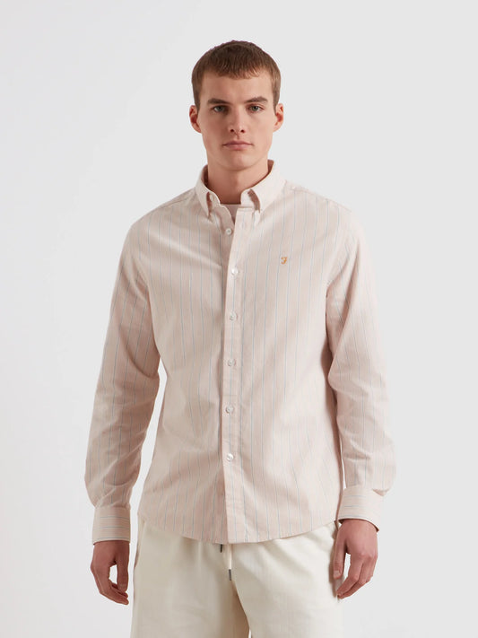 Farah Steen Striped Shirt // PINK