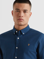 Farah Brewer Slim Fit LS Oxford Shirt // AEGEAN BLUE
