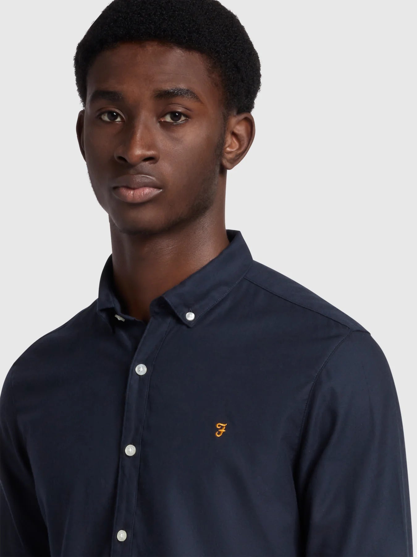 Farah Fraser Plain Shirt // NAVY