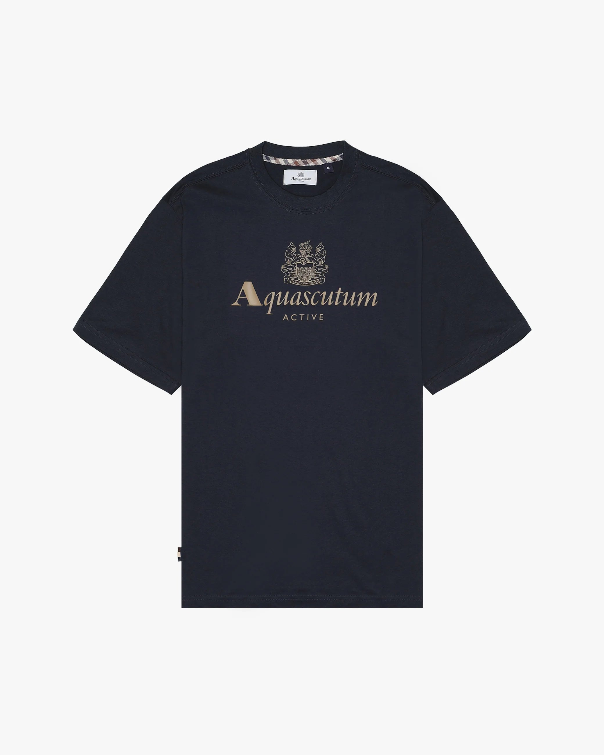 Aquascutum Active Big logo T-Shirt TS004 // NAVY