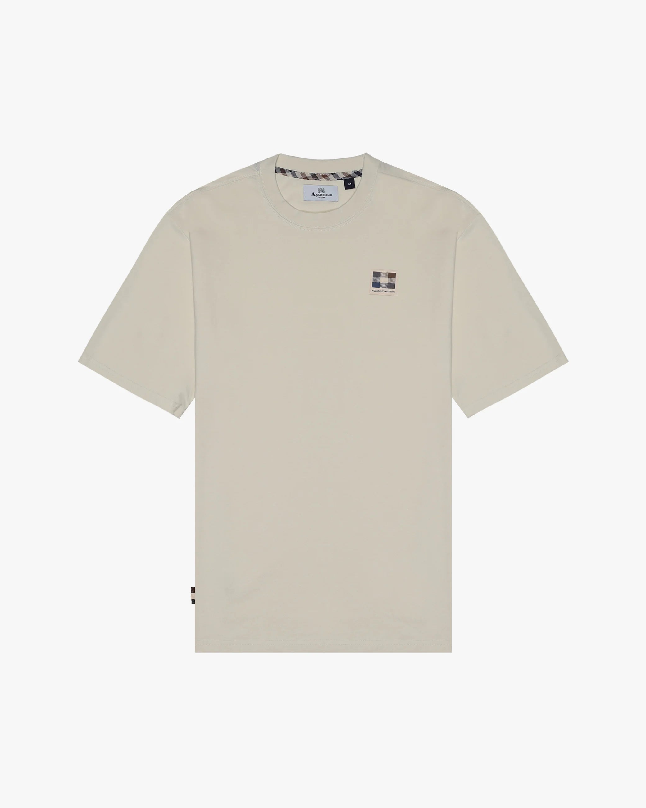 Aquascutum Active RUBBER PATCH T-SHIRT TS009 // OLD WHITE
