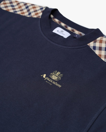 Aquascutum Active CC Shoulder Crewneck B005_SW011 // NAVY
