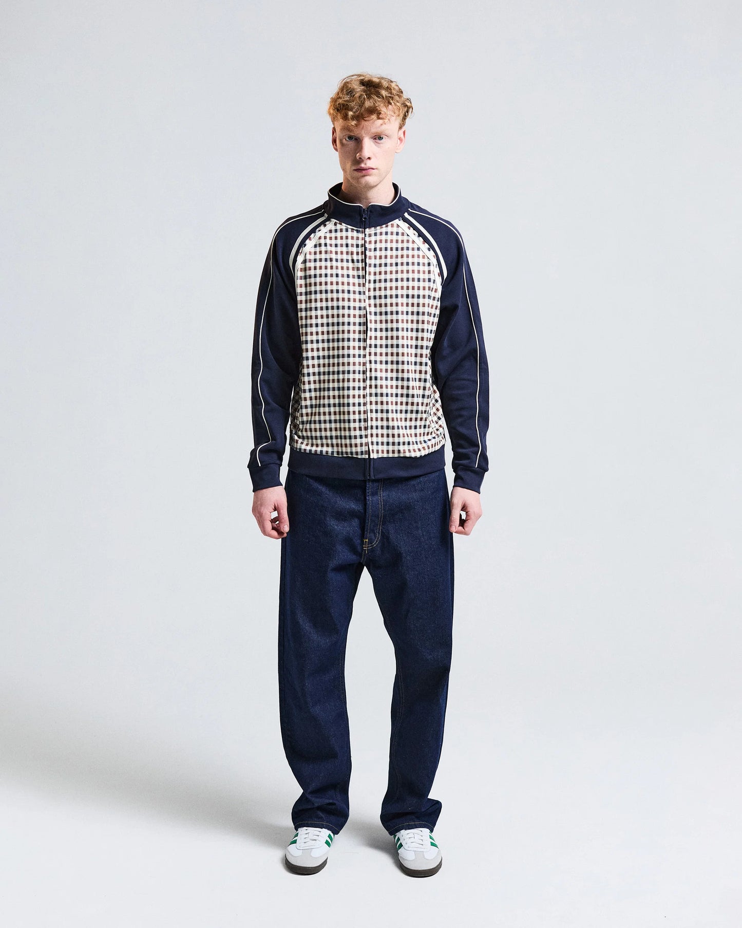 Aquascutum Active CC Scuba Stripes Track Top // NAVY