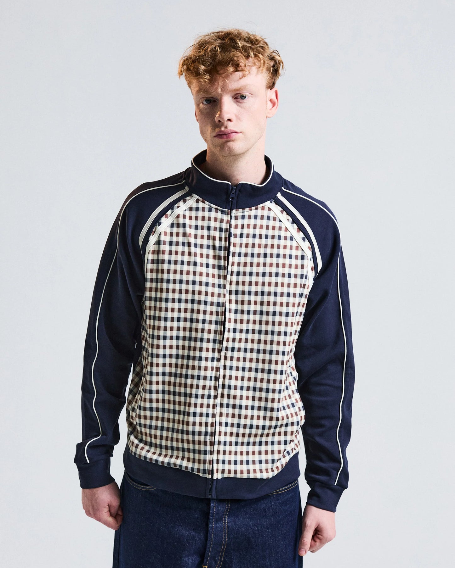 Aquascutum Active CC Scuba Stripes Track Top // NAVY
