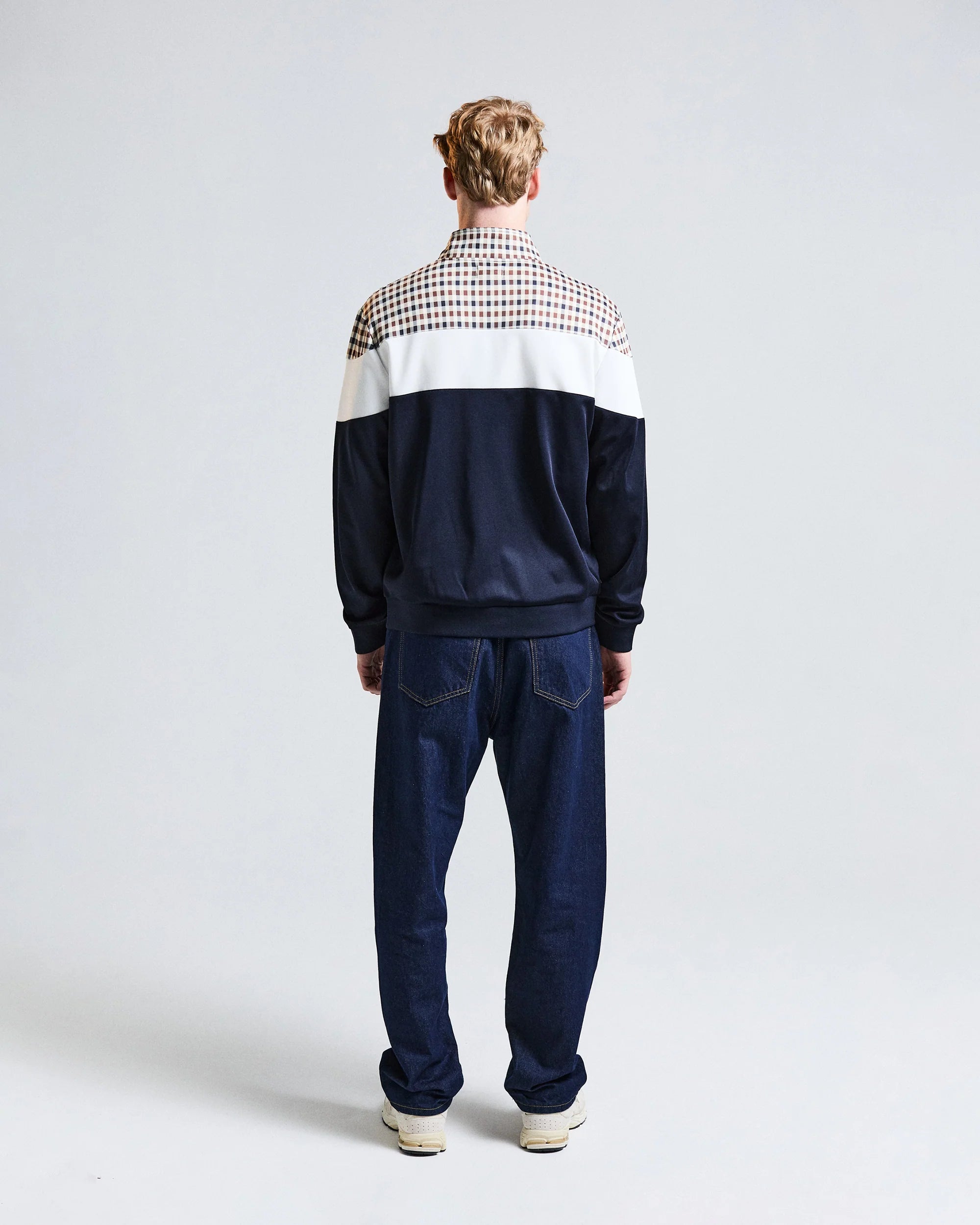 Aquascutum Active CC Shoulder Track Top // NAVY
