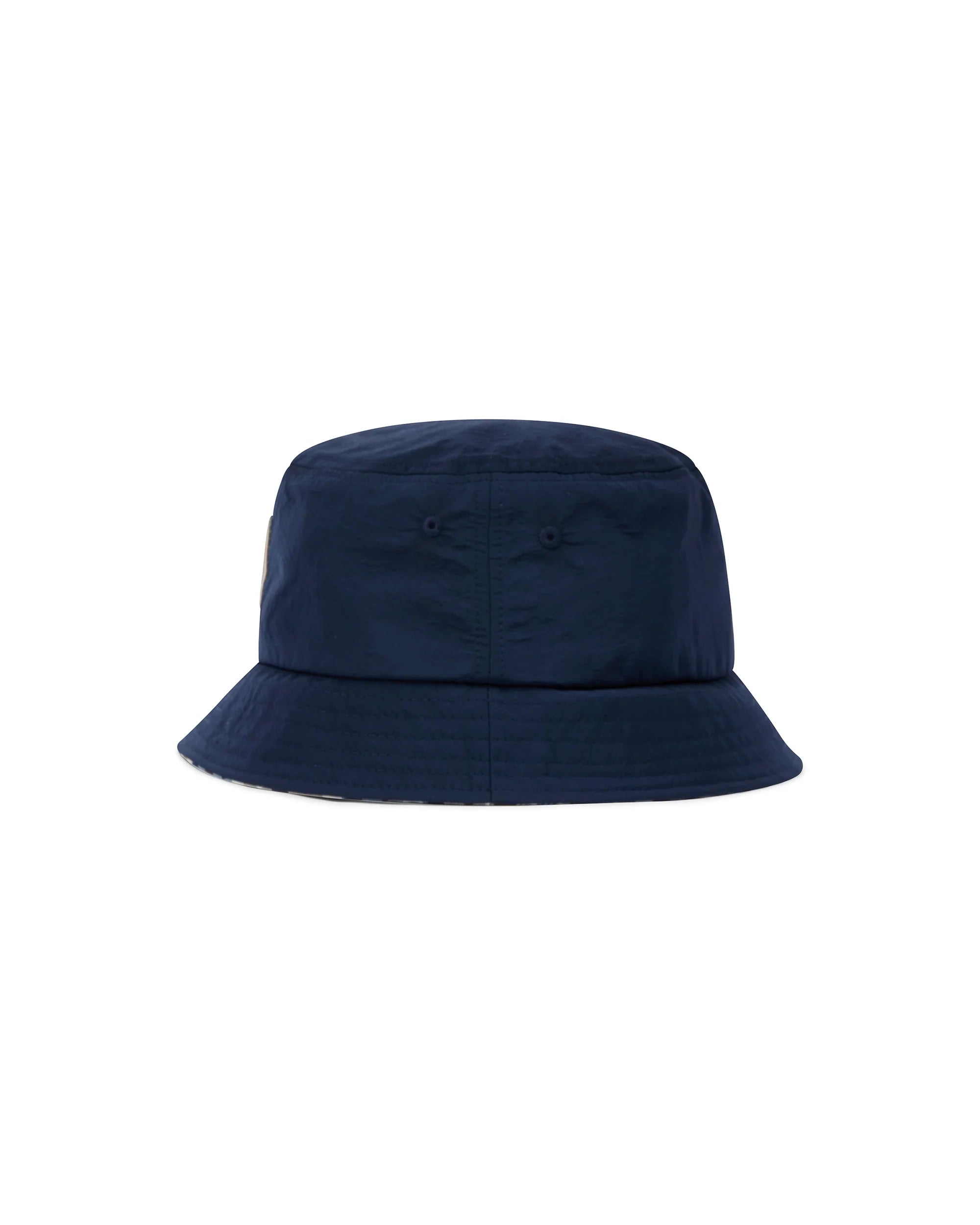 Aquascutum Active Lamina Badge Bucket Cap // NAVY