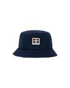 Aquascutum Active Lamina Badge Bucket Cap // NAVY