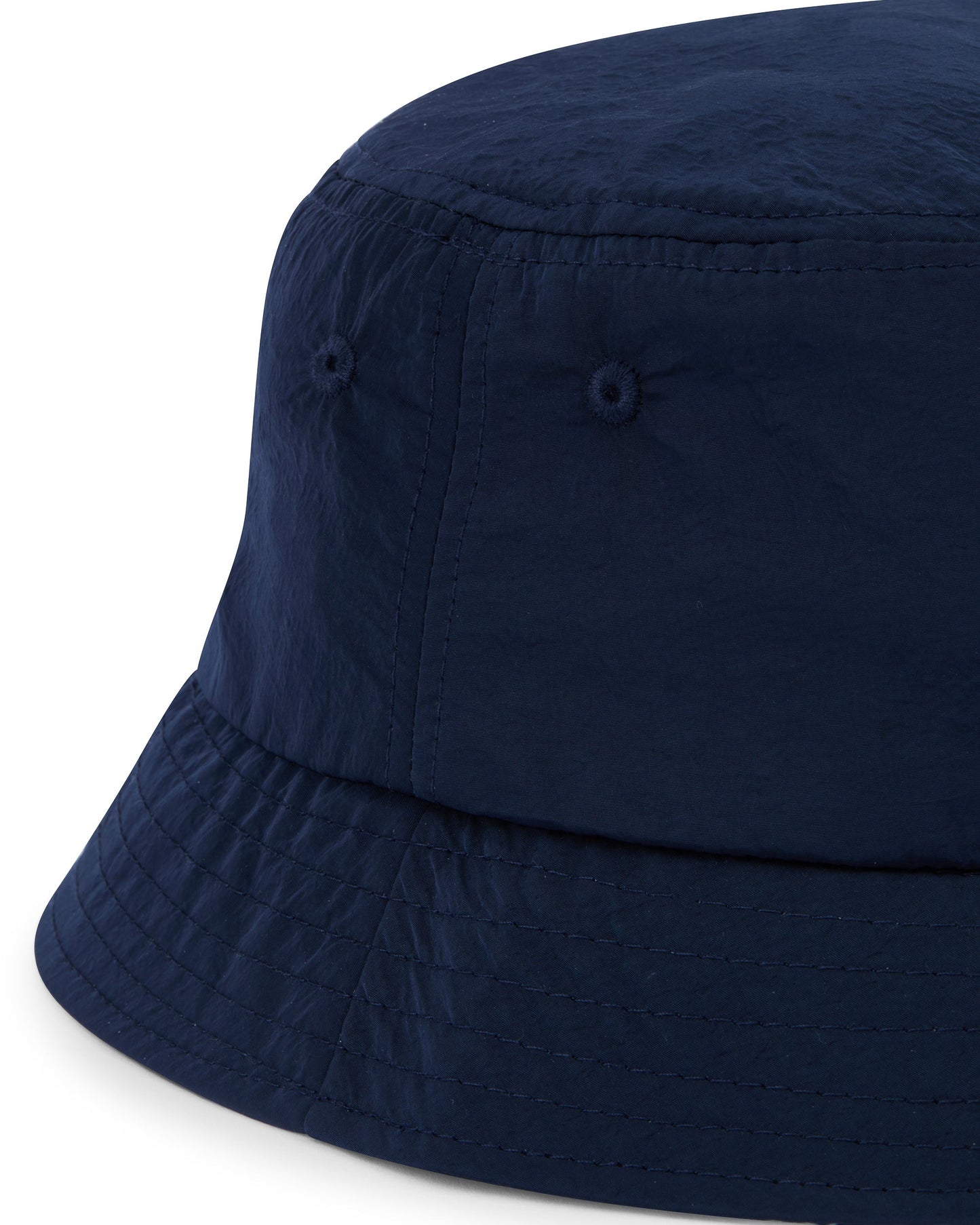Aquascutum Active Lamina Badge Bucket Cap // NAVY