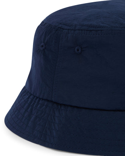 Aquascutum Active Lamina Badge Bucket Cap // NAVY