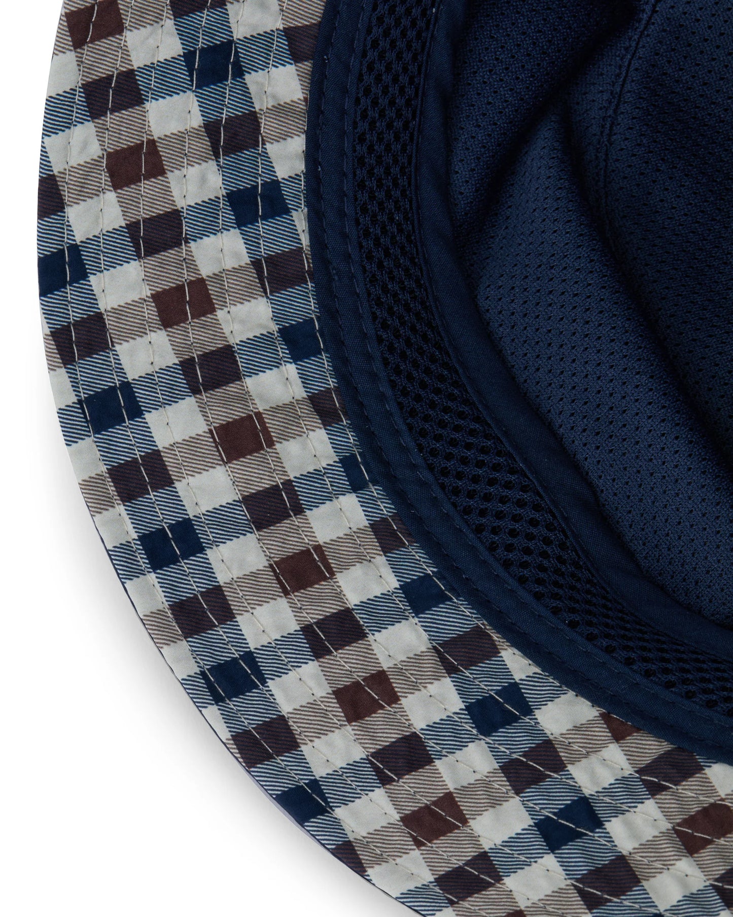 Aquascutum Active Lamina Badge Bucket Cap // NAVY