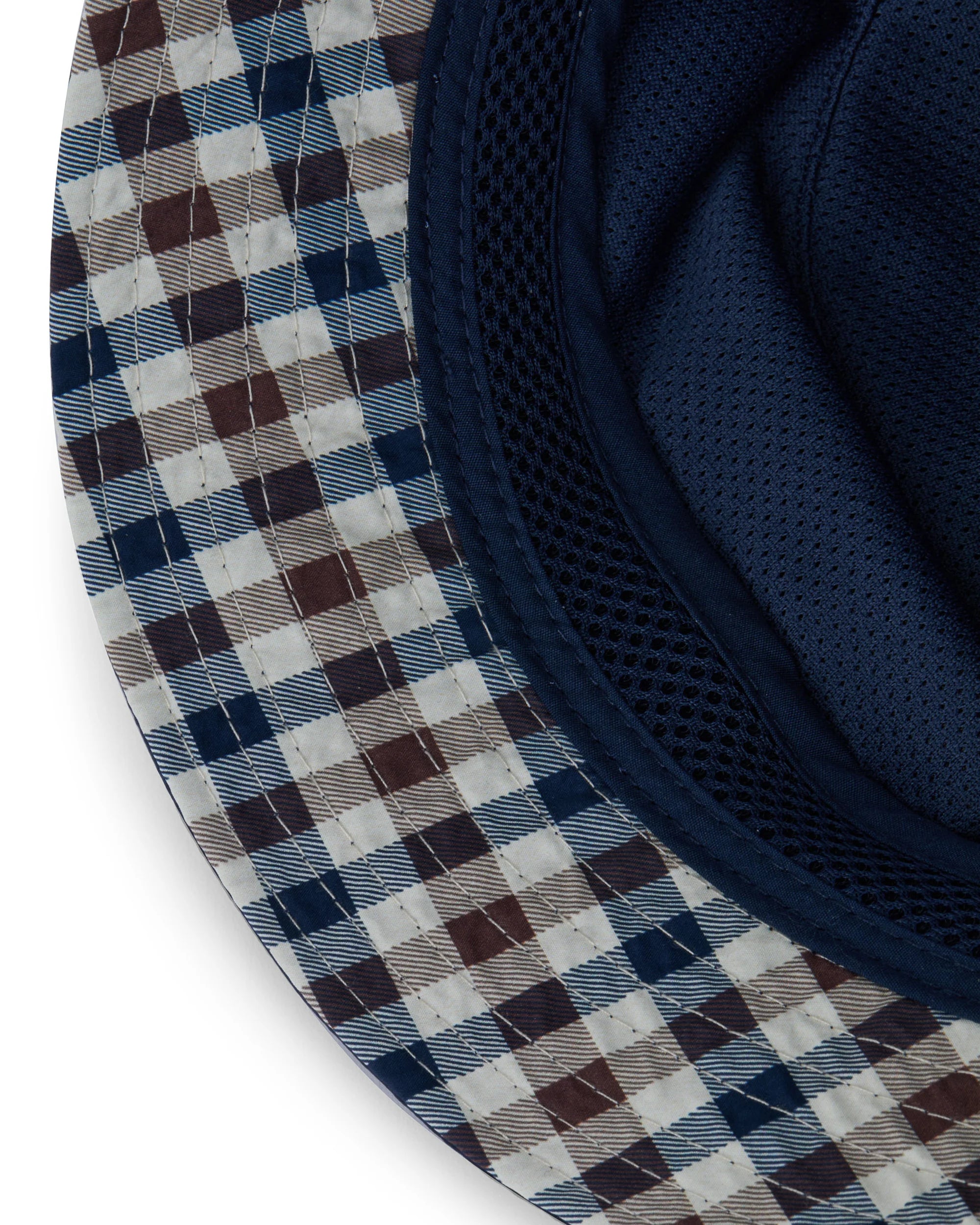 Aquascutum Active Lamina Badge Bucket Cap // NAVY